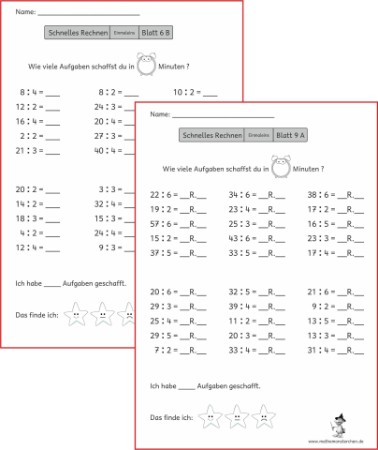 Mathemonsterchen Multiplikation Und Division
